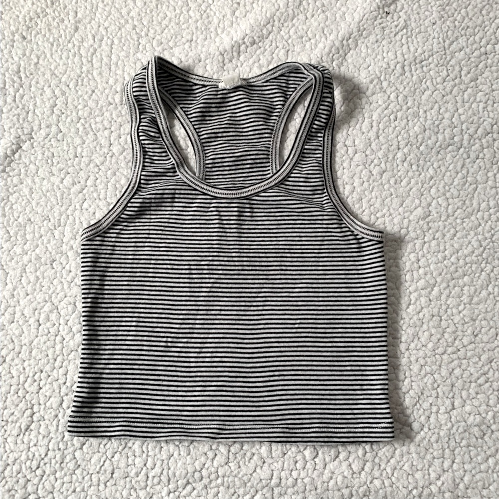 Garage Stripped Cropped Top